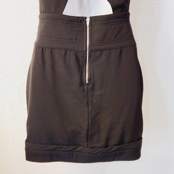 Lulumari Black See-through Front With Abstract Back Cut Out Mini Dress Size: S - Picture 8 of 12